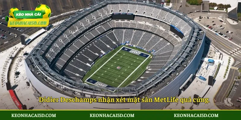 Sân Chung Kết World Cup Bị Chê Mặt Cỏ MetLife 3 Didier Deschamps nhận xét mặt sân MetLife quá cứng.