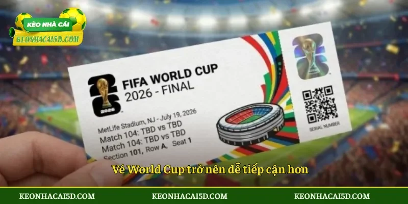 Giá vé World Cup hạ nhiệt tác động tới bóng đá toàn cầu 2 Vé World Cup trở nên dễ tiếp cận hơn